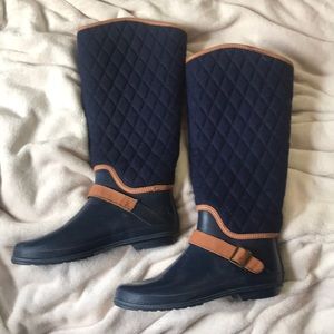 Barely worn quilted sperry rain boot